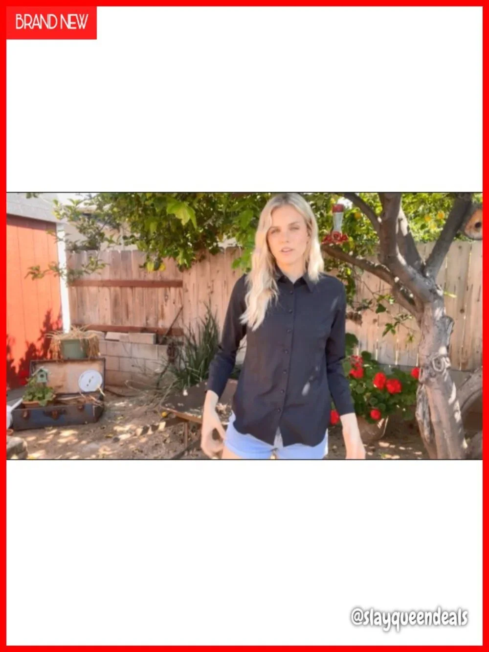 Women's Button Down Long Sleeve Wrinkle Free Dress Shirt Polycotton
